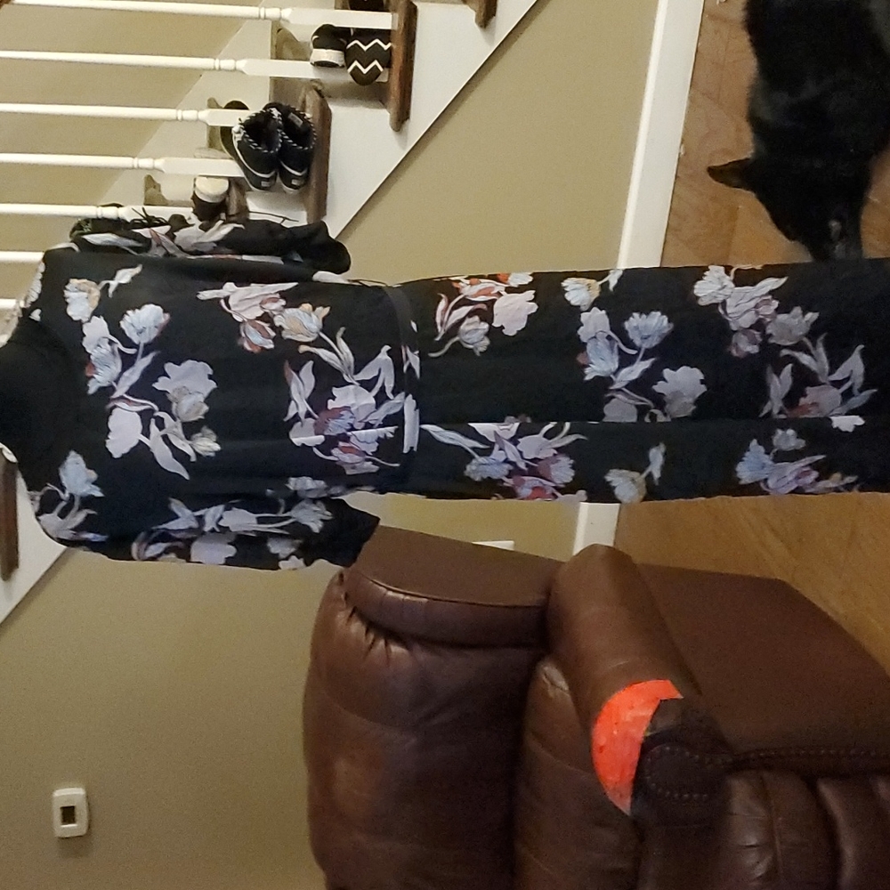 Who What Wear Black Floral Dress